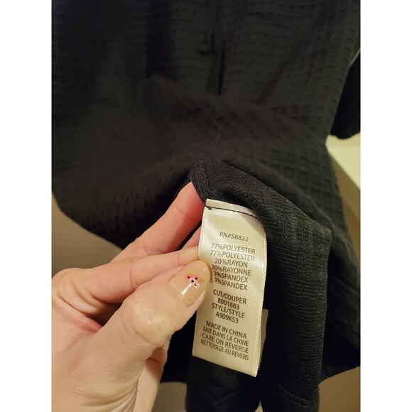 Max Studio Drawstring Cowl Neck Dress in Black - Picture 7 of 10